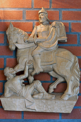 Martins-Relief in der St.-Martin-Kapelle in Escheburg 