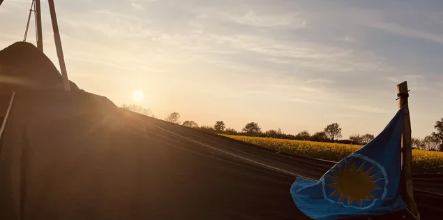 Abendstimmung im Meutenlager